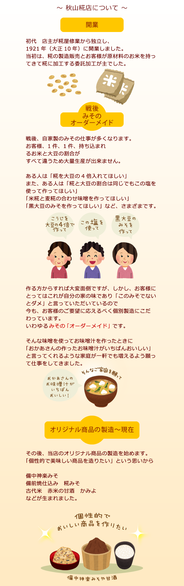 秋山糀店の歴史